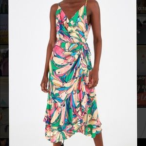 Farm Rio Rainbow Banana MIDI Dress